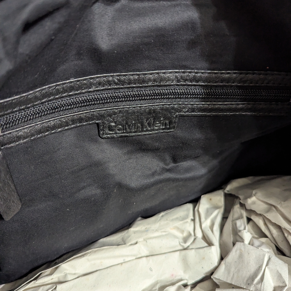 Calvin Klein Black Leather Tote - Picture 5 of 7